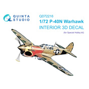 QD72216 Quinta Studio 1/72 3D Декаль интерьера кабины P-40N Warhawk (Special Hobby)