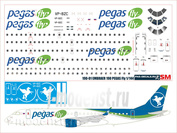 190-01 PasDecals 1/144 Декаль на Embraer 190 PEGAS Fly