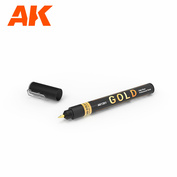 AK1301 AK Interactive Жидкий маркер металлик - Золfromой / Metallic Liquid Marker - Gold