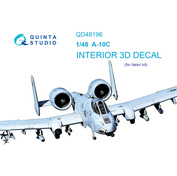 QD48196 Quinta Studio 1/48 3D Декаль интерьера кабины A-10C (Italeri)