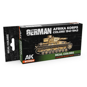 RCS124 AK Interactive Набор цветов Немецкого Африканского корпуса 1941-1943 годов / German Afrika Korps Colors 1941-1943 Set