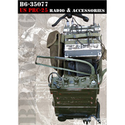 B6-35077 Bravo-6 1/35 U.S. PRC-25 Radio and Accessories / Радио и аксессуары США PRC-25