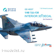 QD48007 Quinta Studio 1/48 3D interior Decal of the Yak-130 cabin (for the Zvezda model)