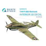 QD48272 Quinta Studio 1/48 3D Декаль интерьера кабины P-40B (Airfix)