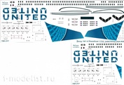 789-017 Ascensio 1/144 Scales the Decal on the plane Boeng United 787-9 (new style)
