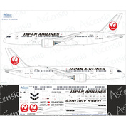 788-016 Ascensio 1/144 Decal for boeing 787-8 Japan Airlines