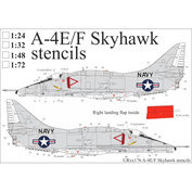 UR72176 UpRise 1/72 Декали для A-4E/F Skyhawk, тех. надписи
