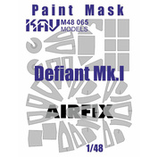 M48 065 KAV models 1/48 Paint mask on Defiant Mk.I (Airfix)