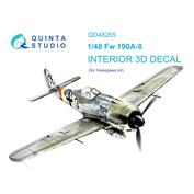 QD48265 Quinta Studio 1/48 3D Декаль интерьера кабины Fw 190A-8 (Hasegawa)
