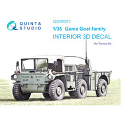 QD35051 Quinta Studio 1/35 3D Декаль интерьера кабины семейство Gama Goat (Tamiya)