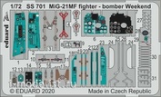 SS701 Eduard 1/72 photo etched parts for the MiG-21MF Fighter-Bomber Weekend (EDUARD)