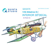 QD32076 Quinta Studio 1/32 3D Cabin Interior Decal Albatros D.I (for Roden model)