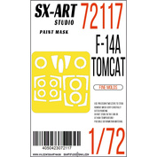 72117 SX-Art 1/72 Окрасочная маска F-14A Tomcat (Fine molds)