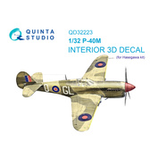 QD32223 Quinta Studio 1/32 3D Декаль интерьера кабины P-40M (Hasegawa)