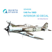 QD48296 Quinta Studio 1/48 3D Декаль интерьера кабины FW 190D-9 (HobbyBoss)