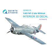 QD48319 Quinta Studio 1/48 3D Декаль интерьера кабины F4F-3 late (Eduard)