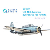 QD48377 Quinta Studio 1/48 3D Декаль интерьера кабины TBM-3 Avenger (HobbyBoss)