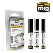 AMIG7505 Ammo Mig COLORS OILBRUSHER STARSHIP SET (a Set of oil paints with a thin brush applicator)