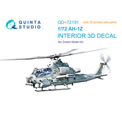 QD+72191 Quinta Studio 1/72 3D Декаль интерьера кабины AH-1Z (Dream Model) (с 3D-печатными деталями)