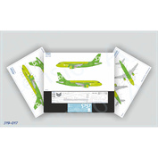 319-017 Ascensio 1/44 Декаль для самолёта Airbus A319, S7 Airlines New