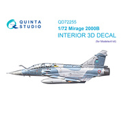 QD72255 Quinta Studio 1/72 3D Декаль интерьера кабины Mirage 2000B (Modelsvit)