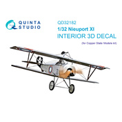 QD32182 Quinta Studio 1/32 3D Декаль интерьера кабины Nieuport XI (CSM)