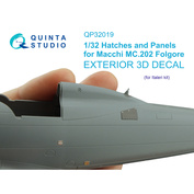 QP32019 Quinta Studio 1/32 Лючки и панели для Macchi Mc. 202 Folgore (Italeri)