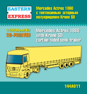 144A011 Orient Express 1/144 Mercedes Actros 1860 with awning curtain semi-trailer Krone SD
