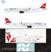 321-014 Ascensio 1/144 Scales the Decal on the plane A321 (Nordwind Airlines (New colors 2017))