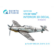 QD72169 Quinta Studio 1/72 3D Декаль интерьера для Bf 109G (Eduard)