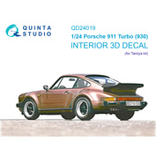 QD24019 Quinta Studio 1/24 3D Декаль интерьера кабины Porsche 911 Turbo (930) (Tamiya)