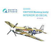 QD48260 Quinta Studio 1/48 3D Декаль интерьера кабины P-51D Early (Airfix)