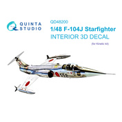 QD48200 Quinta Studio 1/48 3D Cabin Interior Decal F-104J (Kinetic)