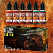 10126 Green Stuff World Набор жидких пигментов - Ржавчина / Liquid Pigments Set - Rust