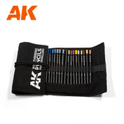AK10048 AK Interactive Set of watercolor pencils in a fabric pencil case