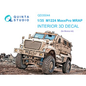 QD35044 Quinta Studio 1/35 3D Декаль интерьера кабины M1224 MaxxPro MRAP (Bronco)