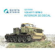 QD35080 Quinta Studio 1/35 3D Декаль интерьера кабины АТ-Т/БТМ-3 (Трубач)