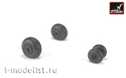 AW48031 Armory 1/48 set of Rear wheels with weighted tires