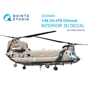 QD48465 Quinta Studio 1/48 3D Декаль интерьера кабины CH-47D (HobbyBoss)