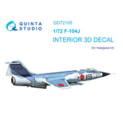 QD72105 Quinta Studio 1/72 3D Декаль интерьера кабины F-104J (Hasegawa)