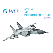QD72206 Quinta Studio 1/72 3D Декаль интерьера кабины М-25ПД (ICM)