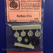 EQB48017 Экипаж 1/48 Резиновые колёса для Buffalo F2A