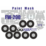M72 099 KAV models 1/72 Окрасочная маска для моделей FW-200 (Трубач)
