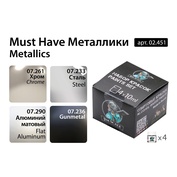 02.451 Jim Scale Набор спиртовых красок “Must Have Металлики”