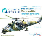 QD48026 Quinta Studio 1/48 Decal 3D interior cockpit (for model Zvezda)