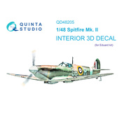 QD48205 Quinta Studio 1/48 3D Декаль интерьера кабины Spitfire Mk.II (Eduard)