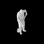 im35097 Imodelist 1/35 Figure of a road worker with a shovel for the model 3650 Zvezda