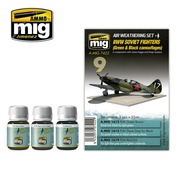 AMIG7422 Ammo Mig Набор смывок Советские истребители времен Второй мировой (зеленый и черный камуфляжи) / WWII Soviet Fighters (Green & Black Camouflages)