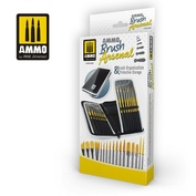 AMIG8580 Ammo Mig Set of 17 brushes in a pencil case