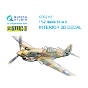 QD32116 Quinta Studio 1/32 3D Декаль интерьера кабины Hawk 81-A2 (GWH)